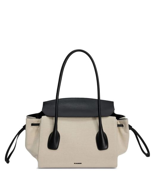 Jil Sander Black Small Voyage Tote Bag