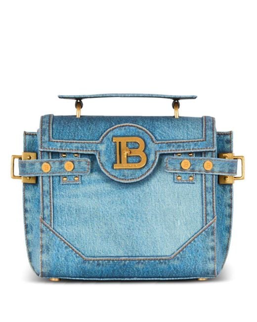 Balmain Blue B-Buzz 23 Shoulder Bag