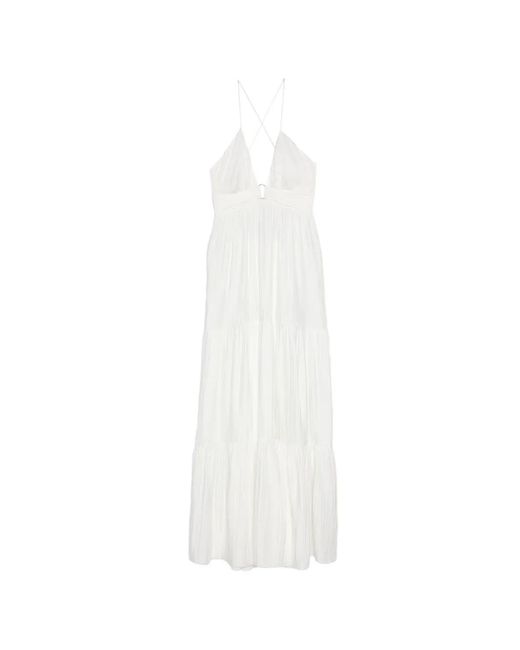 Ba&sh White Ring Tiered Dress
