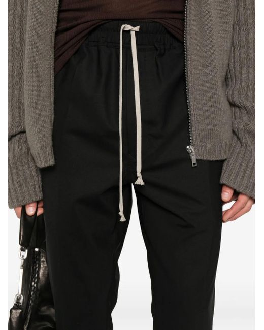Rick Owens Black Relaxed-Fit Trousers With Elastic Waistband for men