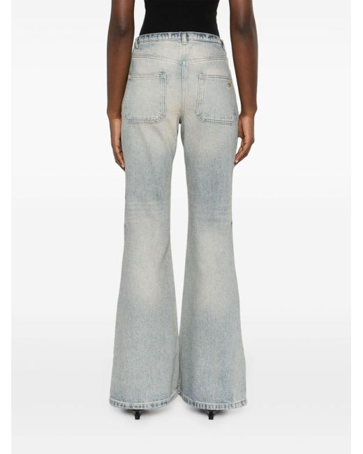 Courreges Bootcut Cotton Jeans Gray