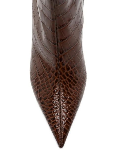 Paris Texas Brown Vera Leather Ankle Boots