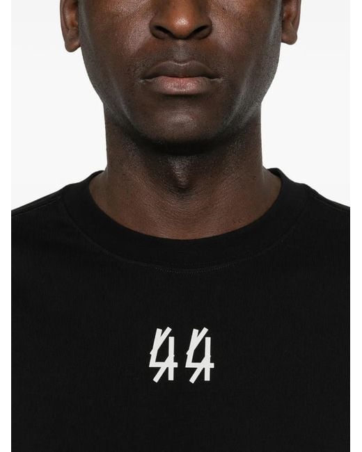 44 Label Group Black Graphic Print T-Shirt