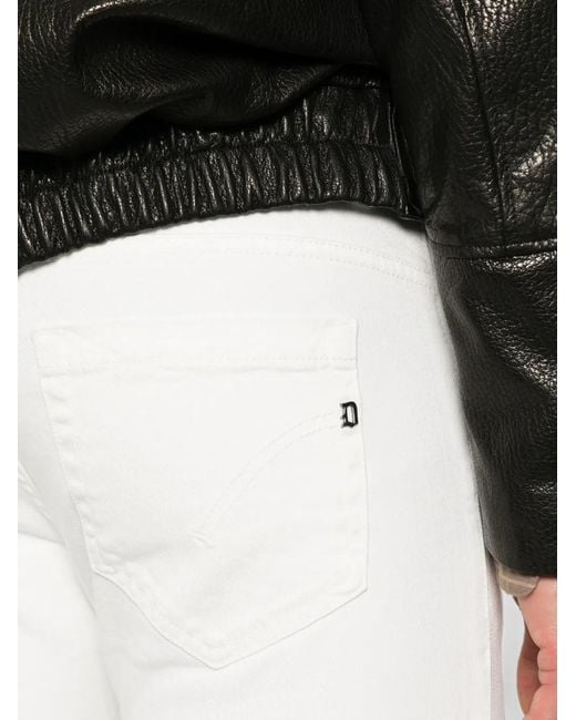Dondup White George Logo-Plaque Jeans for men