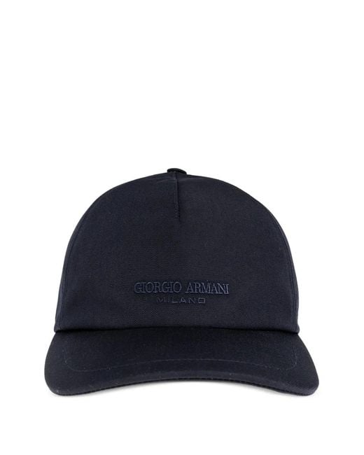 Giorgio Armani Blue Casquette À Plaque Logo for men