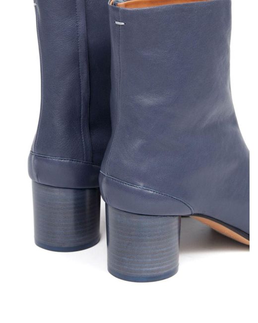 Maison Margiela Blue Tabi 60mm Leather Ankle Boots