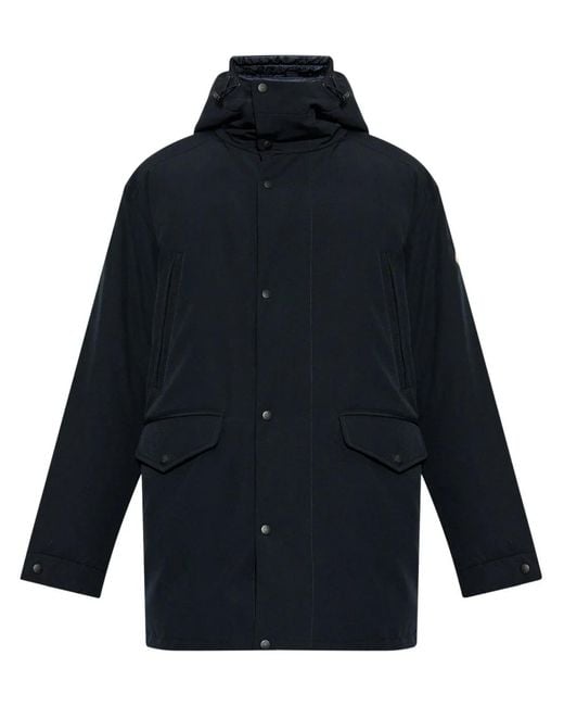 Moncler Blue Long Parka Jacket for men