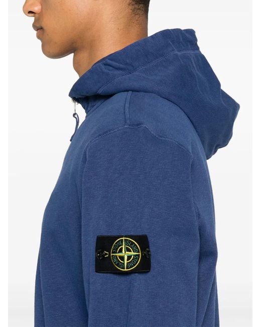 パーカー・フーディ STONE  MALFILE' FLEECE \"OLD EFFECT\" LOGO HOODIE Stone Island: Khaki Malfilé Fleece Old Effect Hoodie | SSENSE
