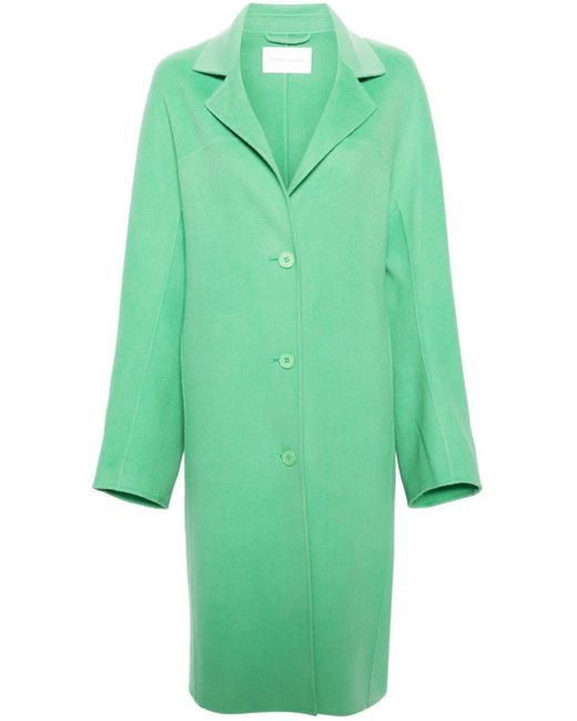Christian Wijnants Green Camar Notch-lapels Wool Coat
