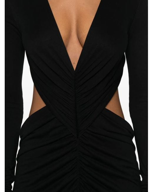 Poppy cut-out ruched gown Rick Owens de color Black