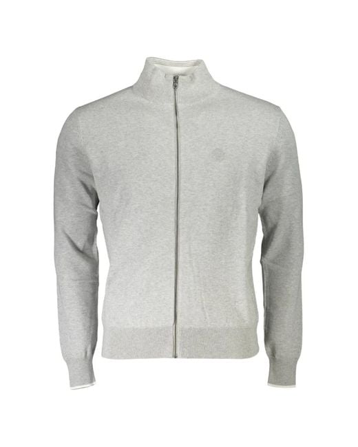 North Sails Gray Zip-Up Cardigan for men