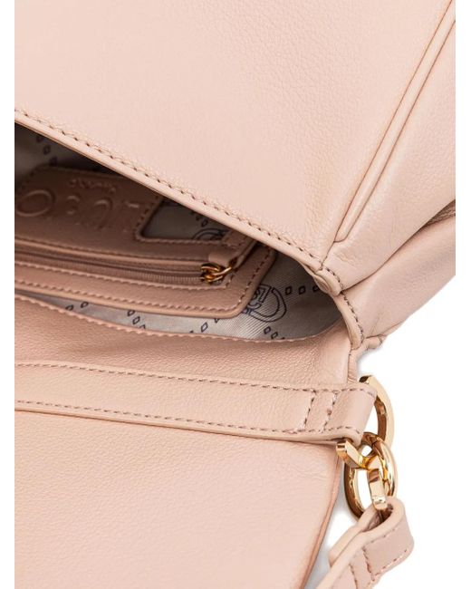 Liu Jo Pink Flap-Front Lock-Detail Shoulder Bag