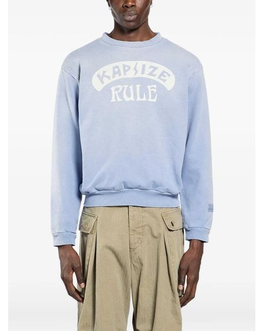Kapital Blue Kapsize Rule Sweatshirt for men