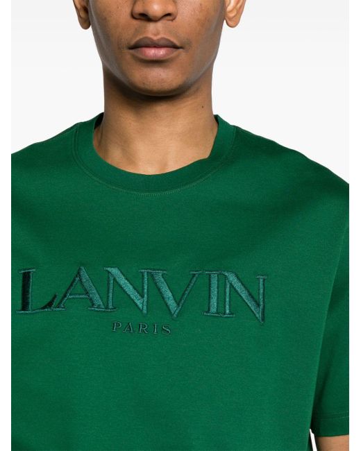 メンズ Lanvin ロゴ Tシャツ Green