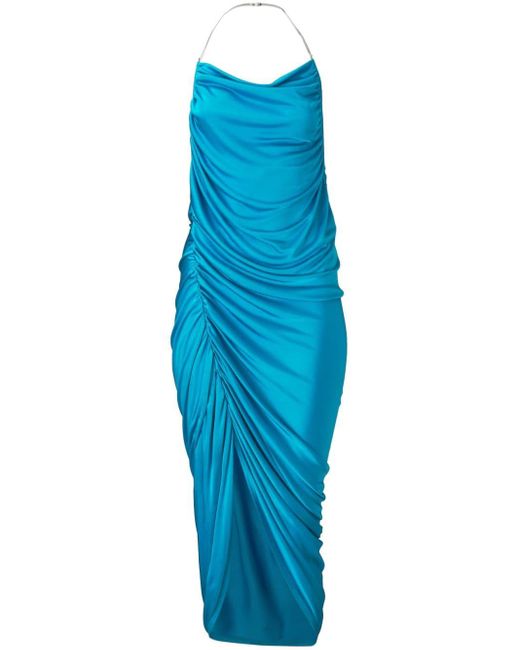 Marc Jacobs Blue Draped Midi Dress