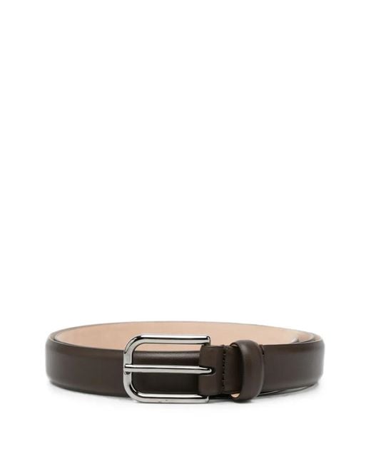 Giorgio Armani White Buckle-Fastening Leather Belt for men