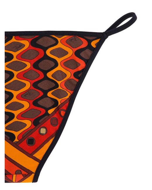 Emilio Pucci Black Vivara Print Bikini Bottoms