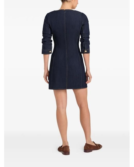 Cinq À Sept Blue Caidin Button Jean Dress