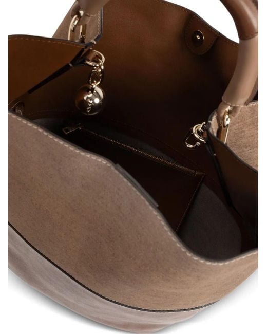 Sac Cabas Sfera S En Daim Furla en coloris Brown