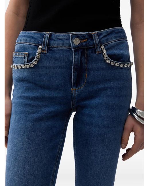 Liu Jo Blue Turn-Up Skinny Jeans