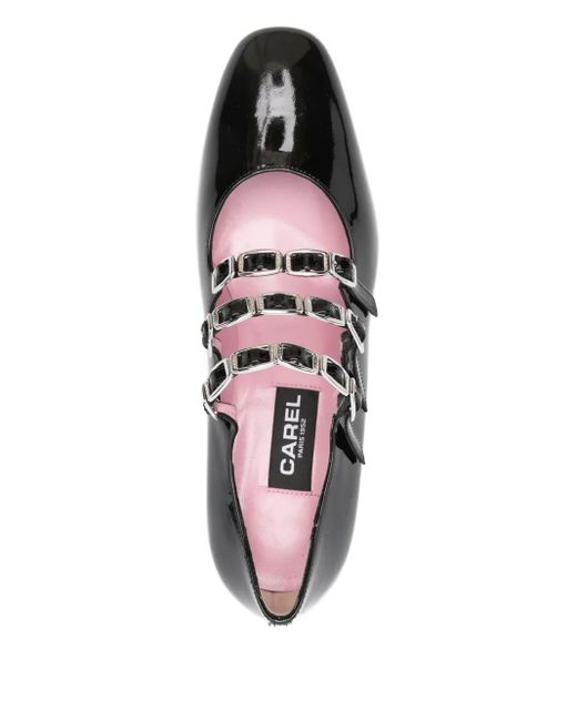 CAREL PARIS Black Kina Pumps aus Lackleder 35mm