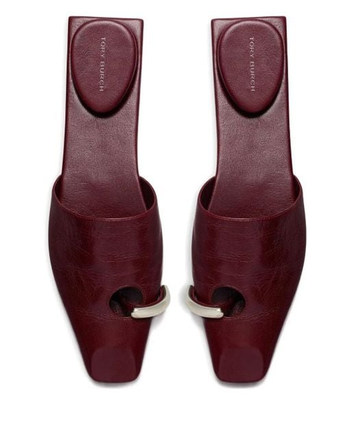 Tory Burch Purple Pierced Mules