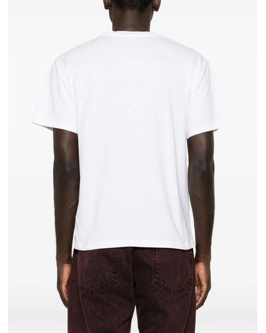 Aries White Temple Logo-Print T-Shirt for men