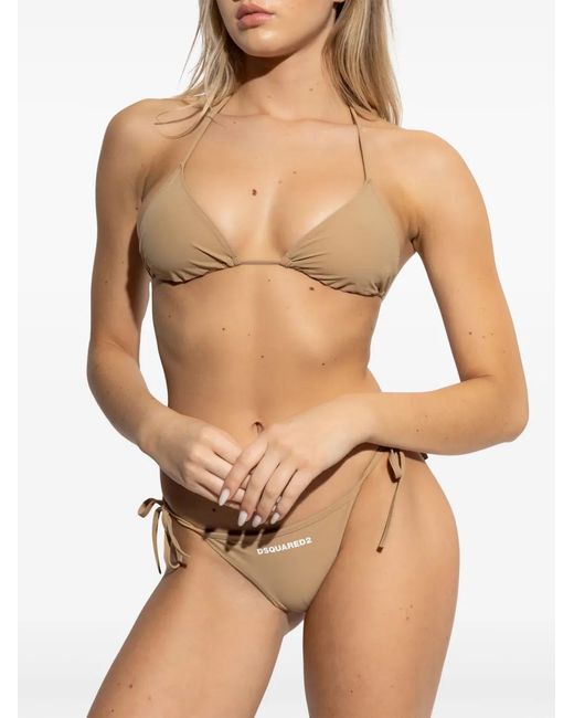 DSquared² Natural Triangle-Cup Bikini Top