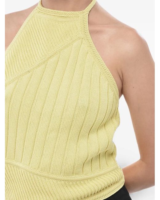 Woolrich Metallic Crochet Halterneck Top