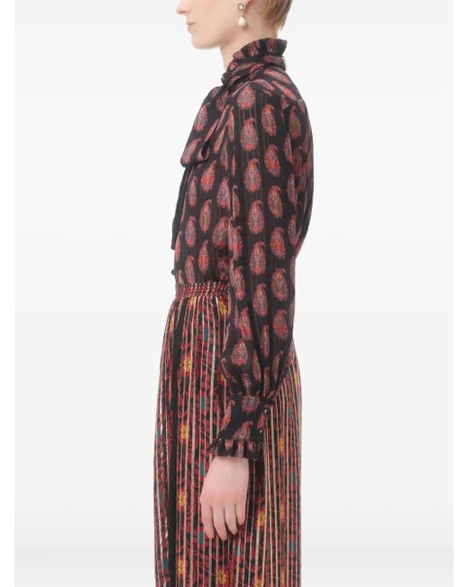 Valentino Garavani ボウタイ ブラウス Brown