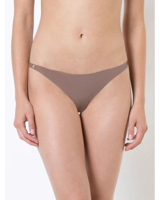 Fleur du Mal Natural Charlotte Lace Seamless String Cheeky