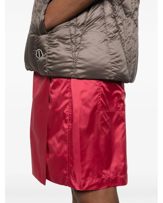 Moncler Red Drawstring Shorts