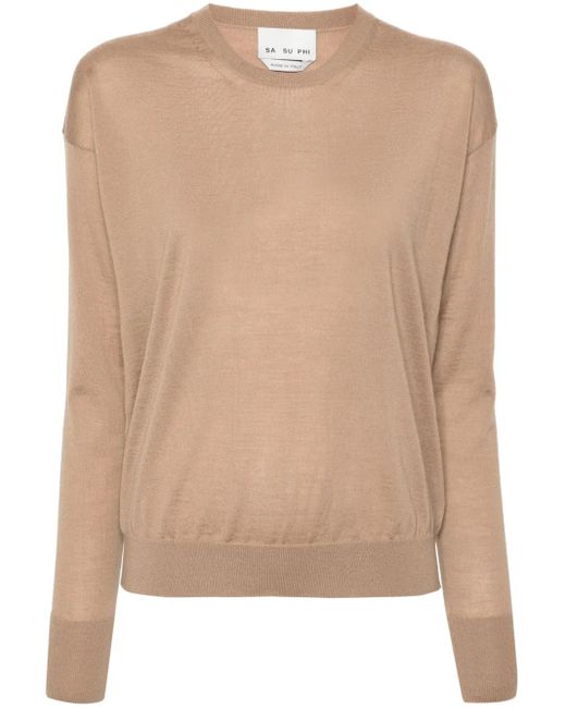Sa Su Phi Natural Crew-Neck Cashmere Jumper