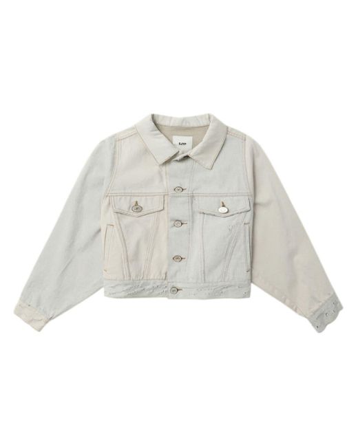 SJYP White Buttoned-up Cotton Denim Jacket