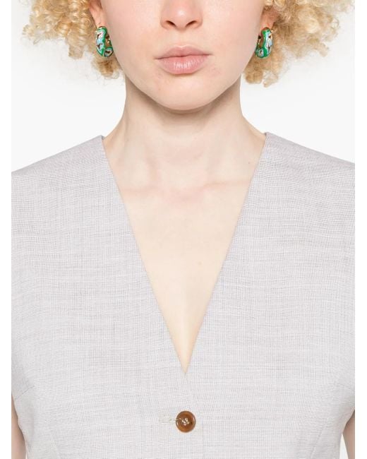 Philosophy Di Lorenzo Serafini White Textured Waistcoat