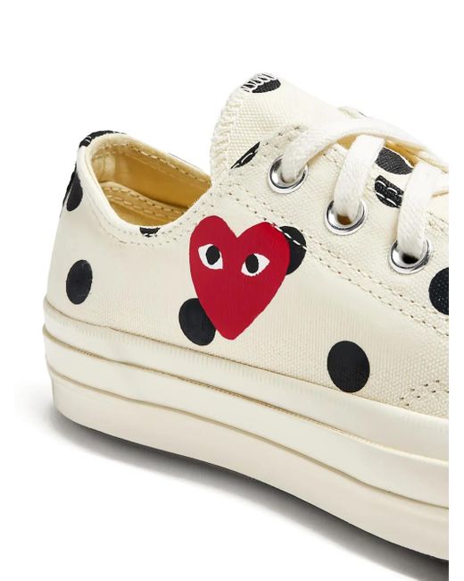 COMME DES GARÇONS PLAY White Chuck Taylor 70 Sneakers mit Polka Dots
