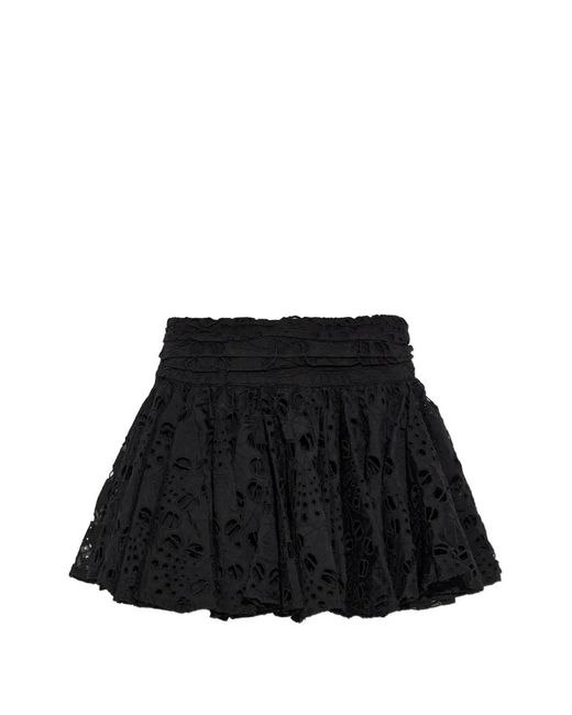 AllSaints Black Dotty Broderie Anglaise Skirt