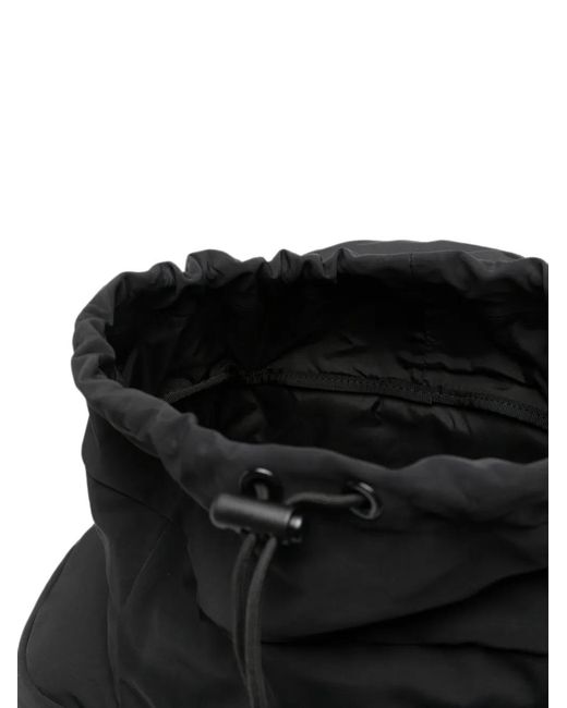 Emporio Armani Black Buckle-Fastening Logo-Plaque Backpack for men