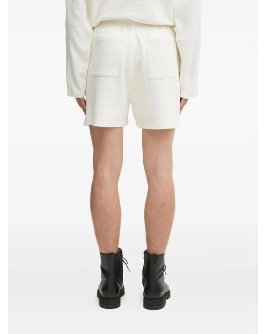Represent White Drawstring Shorts for men