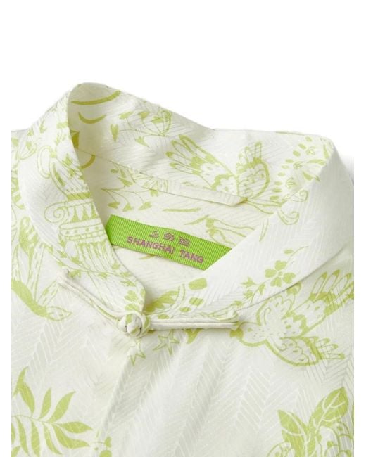 Shanghai Tang White Tang Jacquard Shirt for men