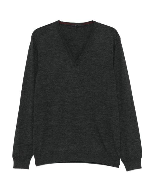 Gucci Black V-Neck Wool Sweater for men