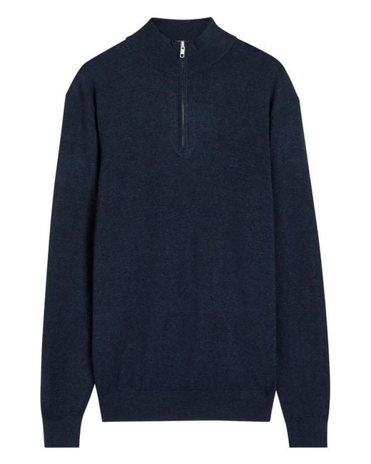 Les Deux Blue Greyson Half-Zip Sweater for men