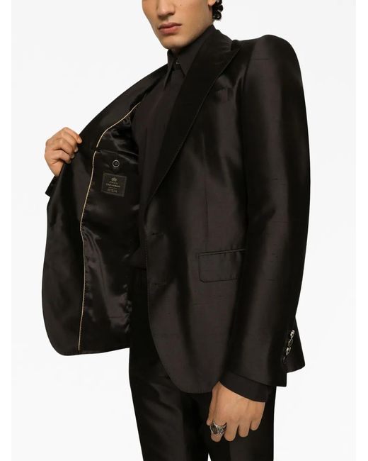 Dolce & Gabbana Black Single-Breasted Suit for men