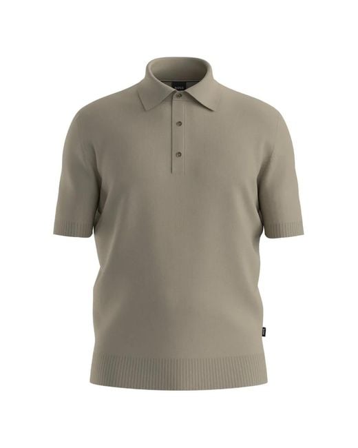 Boss Gray Buttoned Polo Shirt for men