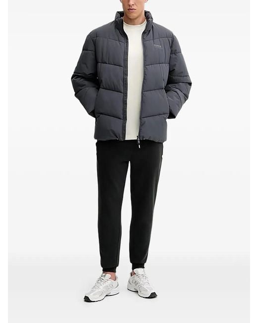 Hummel Gray Padded Zip-Up Jacket for men