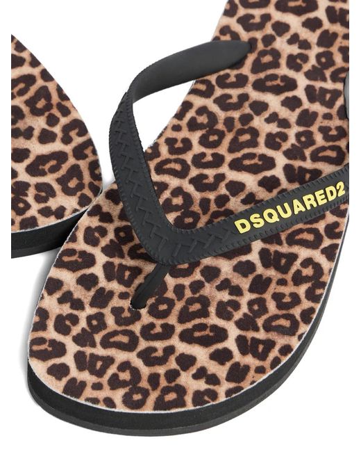 DSquared² Brown Wild2 Flip Flops for men