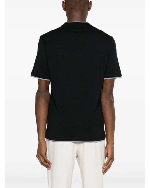 Brunello Cucinelli Black T-Shirt for men