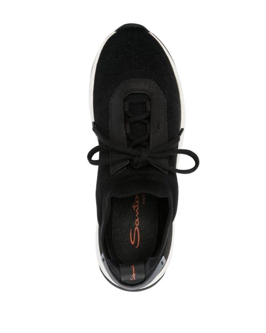Sneakers con paillettes di Santoni in Black