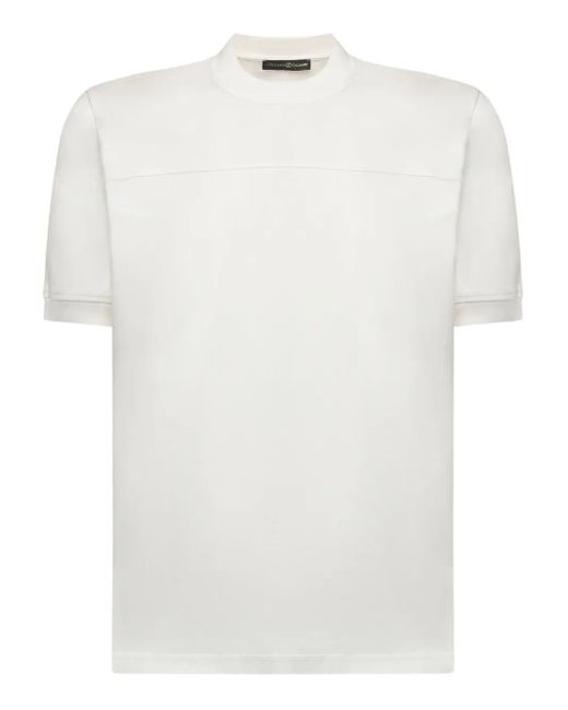 Giuliano Galiano White Crew Neck Cotton T-Shirt for men