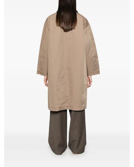 ELEH Natural Flap-Pocket Oversized Coat